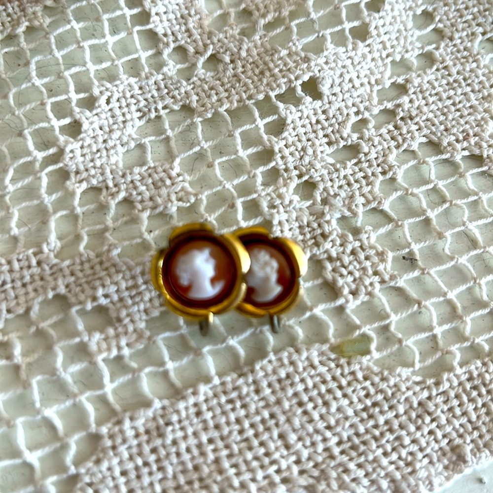 Cameo earrings